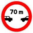 C10 - Proibição de transitar a menos de ...m do veículo precedente